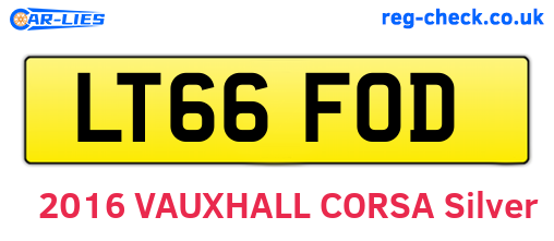 LT66FOD are the vehicle registration plates.
