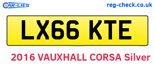 LX66KTE are the vehicle registration plates.