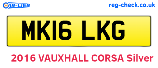 MK16LKG are the vehicle registration plates.