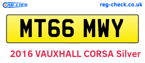 MT66MWY are the vehicle registration plates.
