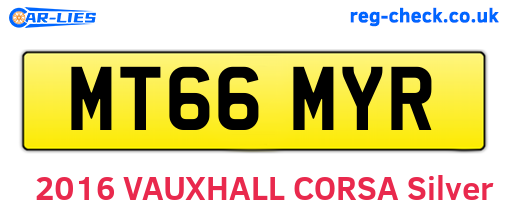 MT66MYR are the vehicle registration plates.