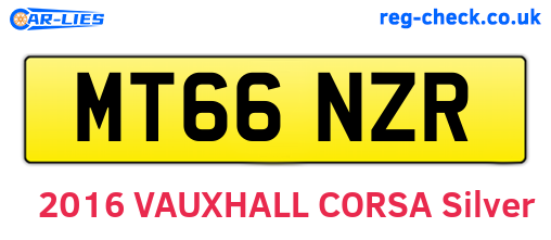 MT66NZR are the vehicle registration plates.