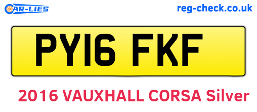 PY16FKF are the vehicle registration plates.
