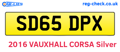 SD65DPX are the vehicle registration plates.