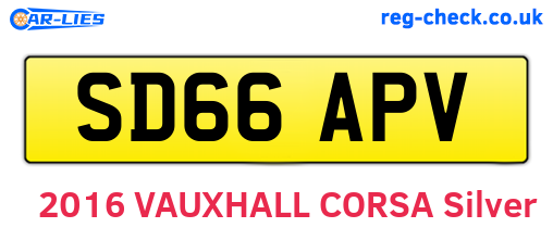 SD66APV are the vehicle registration plates.