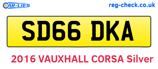 SD66DKA are the vehicle registration plates.