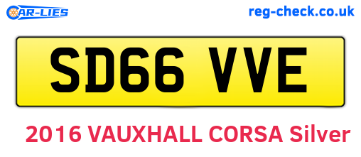 SD66VVE are the vehicle registration plates.