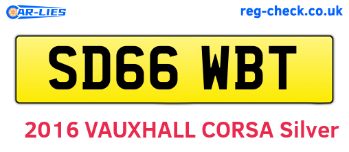 SD66WBT are the vehicle registration plates.