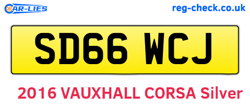 SD66WCJ are the vehicle registration plates.