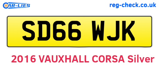 SD66WJK are the vehicle registration plates.