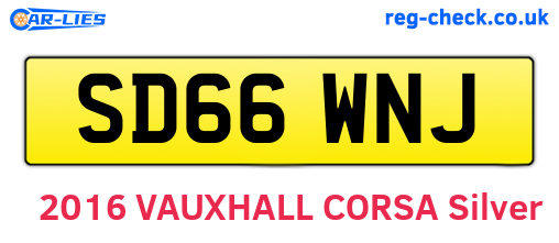 SD66WNJ are the vehicle registration plates.