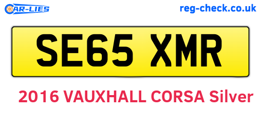 SE65XMR are the vehicle registration plates.