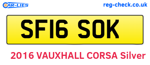 SF16SOK are the vehicle registration plates.