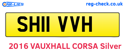 SH11VVH are the vehicle registration plates.