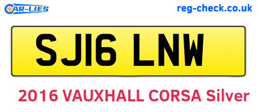 SJ16LNW are the vehicle registration plates.