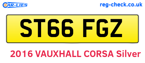 ST66FGZ are the vehicle registration plates.
