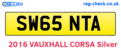 SW65NTA are the vehicle registration plates.