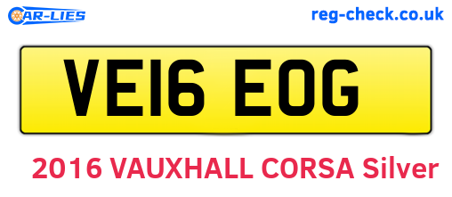 VE16EOG are the vehicle registration plates.