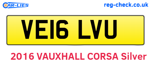 VE16LVU are the vehicle registration plates.