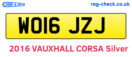 WO16JZJ are the vehicle registration plates.
