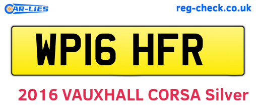 WP16HFR are the vehicle registration plates.