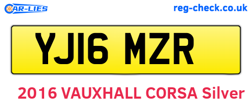 YJ16MZR are the vehicle registration plates.