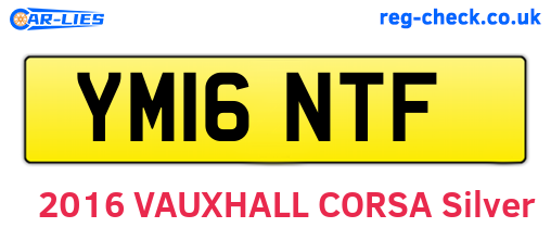 YM16NTF are the vehicle registration plates.