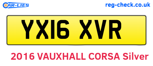 YX16XVR are the vehicle registration plates.