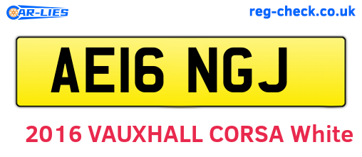 AE16NGJ are the vehicle registration plates.