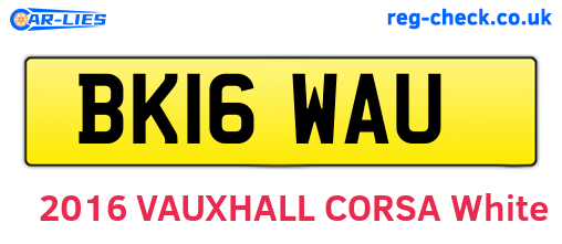 BK16WAU are the vehicle registration plates.