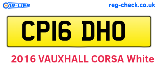 CP16DHO are the vehicle registration plates.