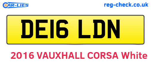 DE16LDN are the vehicle registration plates.