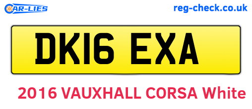 DK16EXA are the vehicle registration plates.