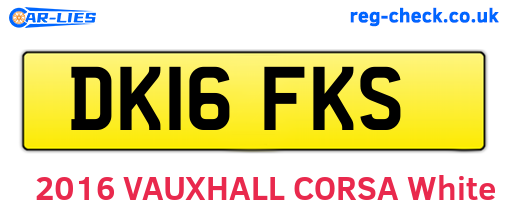 DK16FKS are the vehicle registration plates.