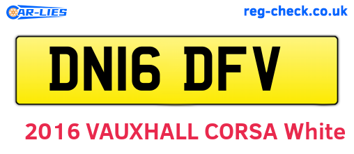 DN16DFV are the vehicle registration plates.