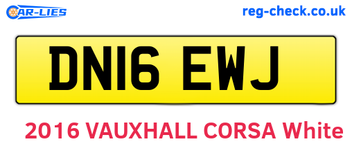 DN16EWJ are the vehicle registration plates.