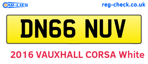 DN66NUV are the vehicle registration plates.