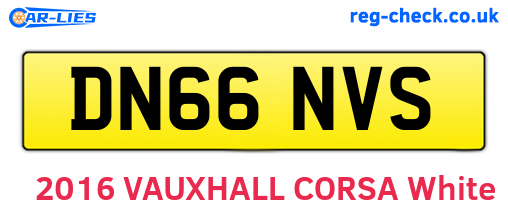 DN66NVS are the vehicle registration plates.