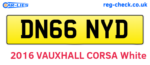 DN66NYD are the vehicle registration plates.