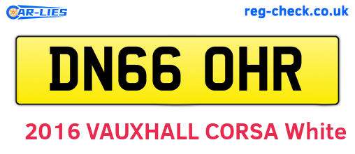DN66OHR are the vehicle registration plates.