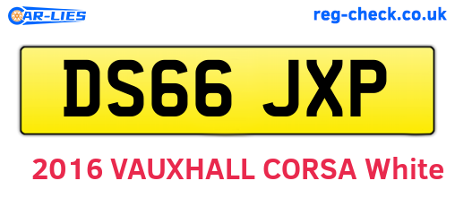 DS66JXP are the vehicle registration plates.