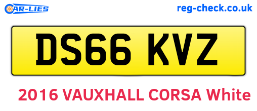 DS66KVZ are the vehicle registration plates.
