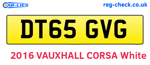 DT65GVG are the vehicle registration plates.