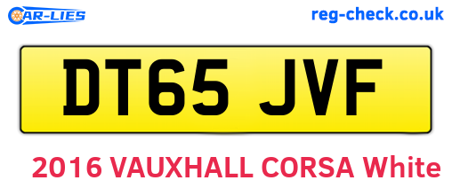 DT65JVF are the vehicle registration plates.