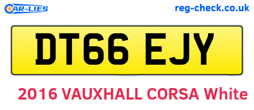 DT66EJY are the vehicle registration plates.