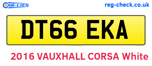 DT66EKA are the vehicle registration plates.