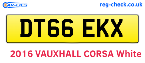 DT66EKX are the vehicle registration plates.