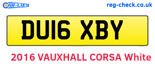DU16XBY are the vehicle registration plates.