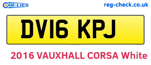 DV16KPJ are the vehicle registration plates.