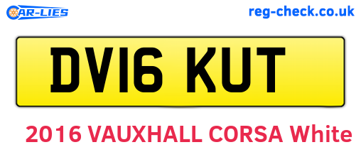DV16KUT are the vehicle registration plates.